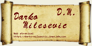 Darko Milešević vizit kartica